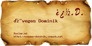 Üveges Dominik névjegykártya