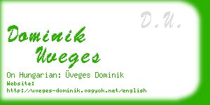 dominik uveges business card