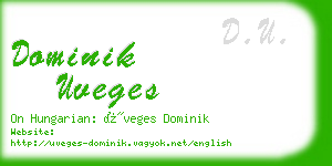 dominik uveges business card